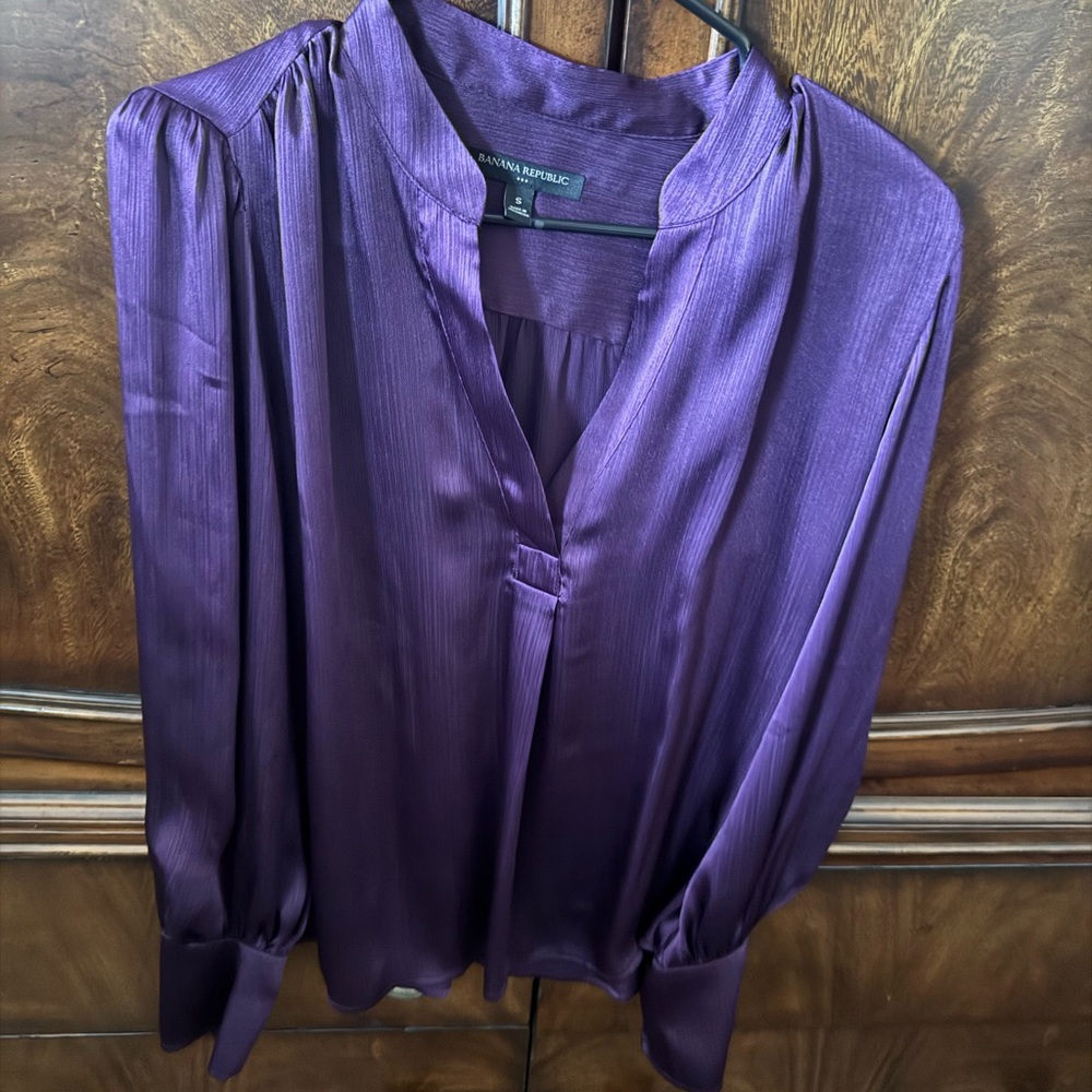 Banana Republic Women's Deep Purple Blouse